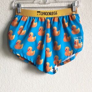 Chicknlegs Rubber Duck Print Running Shorts XS